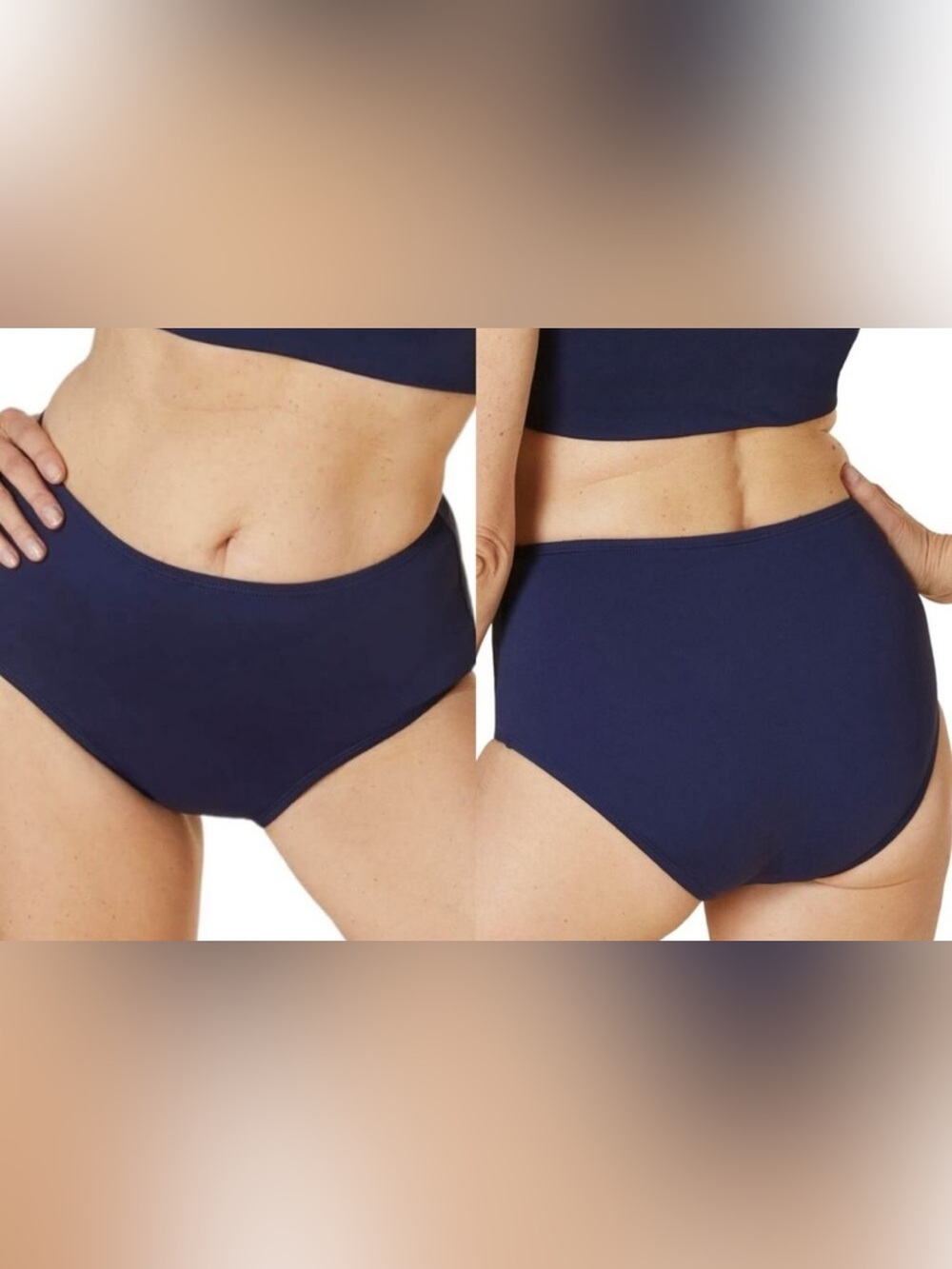 Andie Swim The High Waist Bikini Bottom Small Navy